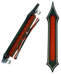 HARLEY BAGGER BAG & Lights, Bag Light, Tribal Slotted, Black W Red LED bagger red led lights bags