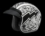 HELMETS WITH GRAFITTI  GRAPHICS/ OPEN FACE