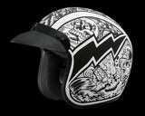 HELMETS WITH GRAFITTI  GRAPHICS/ OPEN FACE