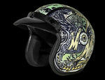 Motorcycle Helmet With Visor & Graphics - W/ Money