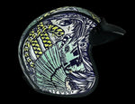 Motorcycle Helmet With Visor & Graphics - W/ Money