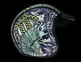 Motorcycle Helmet With Visor & Graphics - W/ Money
