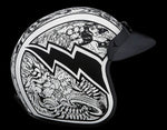 HELMETS WITH GRAFITTI  GRAPHICS/ OPEN FACE