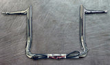 100% PLUG & PLAY 14" BIG DADDY 1 ½" MEATHOOK MONKEY BAGGER BARS CHROME FITS 2016-2021 MODELS