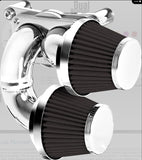 DUAL RUNNER SQAUTY VELOCITY STACK, CHROME OR BLACK