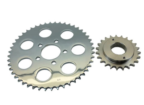V-Twin 19-0180 Bolt On Chain Drive Conversion Kit Rear Sprocket FLST FXST  08-17 electra road street glide king fat boy bob slim deluxe softail dyna  performance upgrade best for project chopper