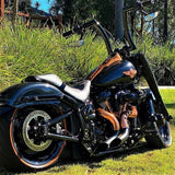 HARLEY MILWAUKEE 8 EXHAUST BLOW PERFORMANCE KUTBAK KIT CERAMIC BLACK WITH COPPER HEATSHIELDS