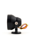 MOTORCYCLE TAILLIGHT, BLACK W/BLACK RING