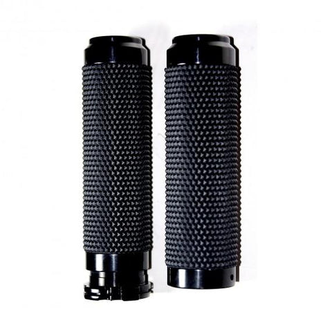 CUSTOMS 1" BLACK ANODIZED RUBBER GRIPS