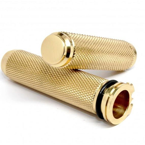 CUSTOMS 1-INCH MOTORCYCLE GRIPS-SOLID BRASS