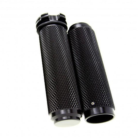 CUSTOMS 1" MOTORCYCLE GRIPS-BLACK ANODIZED