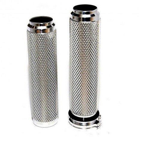CUSTOMS 1" MOTORCYCLE GRIPS-POLISHED ALUMINUM