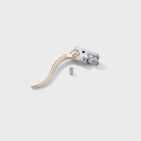 DELUXE LINE CLUTCH LEVER ASSEMBLY ALUMINUM & BRASS (satin)
