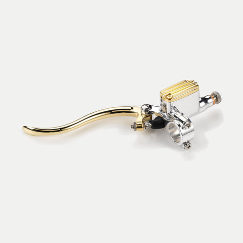 DELUXE LINE CLUTCH MASTER CYLINDER 14mm (9/16””) ALUMINUM & BRASS (polish)