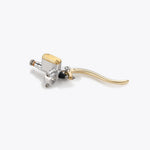 DELUXE LINE BRAKE MASTER CYLINDER 12mm (15/32”) ALUMINUM & BRASS ( satin )