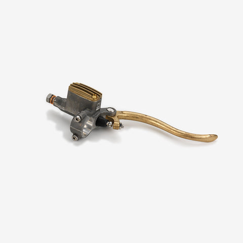 DELUXE LINE BRAKE MASTER CYLINDER 12mm (15/32”) ALUMINUM & BRASS (raw)