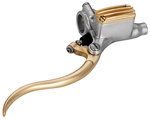 KUSTOM TECH De Luxe forged aluminum and brass handlebar brake master cylinder w/ Cable clutch