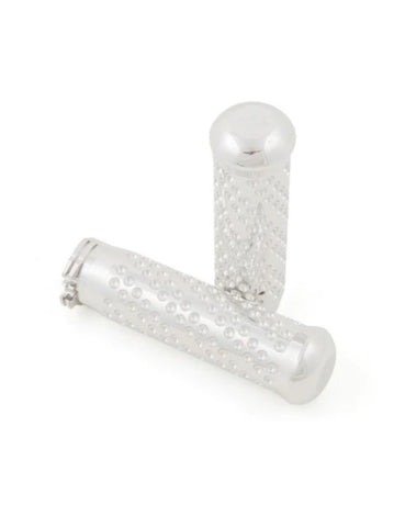 CABLE THROTTLE MOTORCYCLE GRIPS POLISHED BILLET