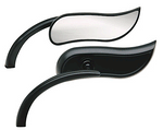 Black Upswept Motorcycle Mirrors SOLD IN PAIRS