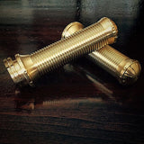 HARLEY OR CUSTOMS/ BRASS GRIPS DUAL CABLE / EURO DESIGN IMPORTED BY VCW ONLY