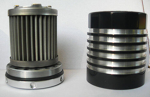 CUSTOM MOTORCYCLE OIL FILTER BLACK OR CHROME CLEANABLE USA MADE