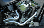 Custom Motorcycle RSD Exhausts Right side drive Stealth Motorcycle Exhaust CHROME or BLACK  In Stock